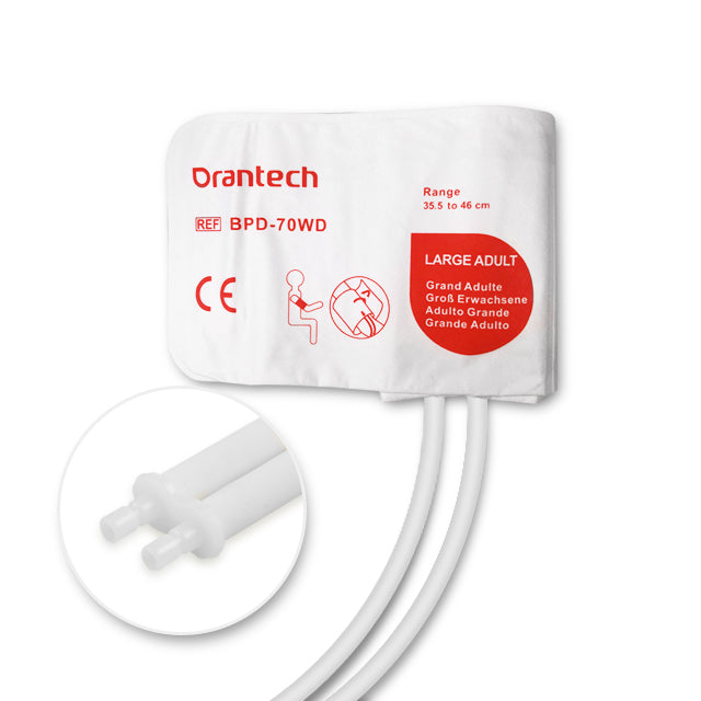 6013215 Disp. NIBP Cuff Dbl-Tube - Non-Woven Fabric - Paed.