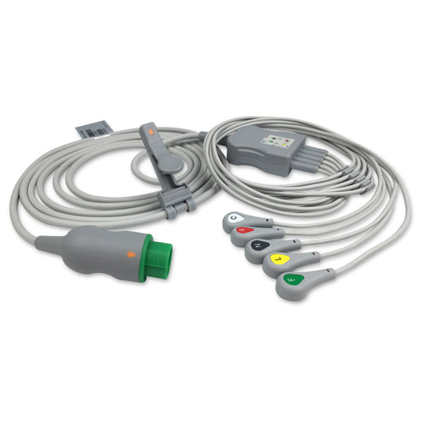 6016515 ECG Wires comp. w/ BEXEN - 5-leads Press Stud (IEC)