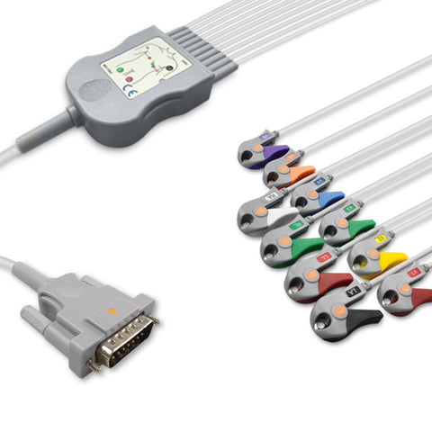 6017962 Patient Cable comp w/ Schiller - 10-Leads (AHA)