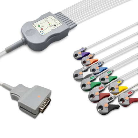 6017932 Patient Cable comp w/ Burdick - 10-Leads (AHA)