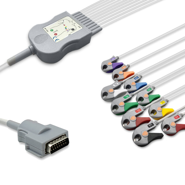 6017936 Patient Cable comp w/ Burdick - 10-Leads (AHA)