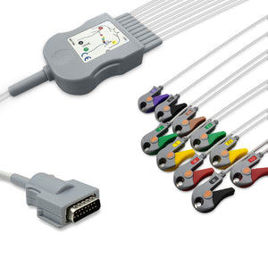 6017937 Patient Cable comp w/ Burdick - 10-Leads (IEC)