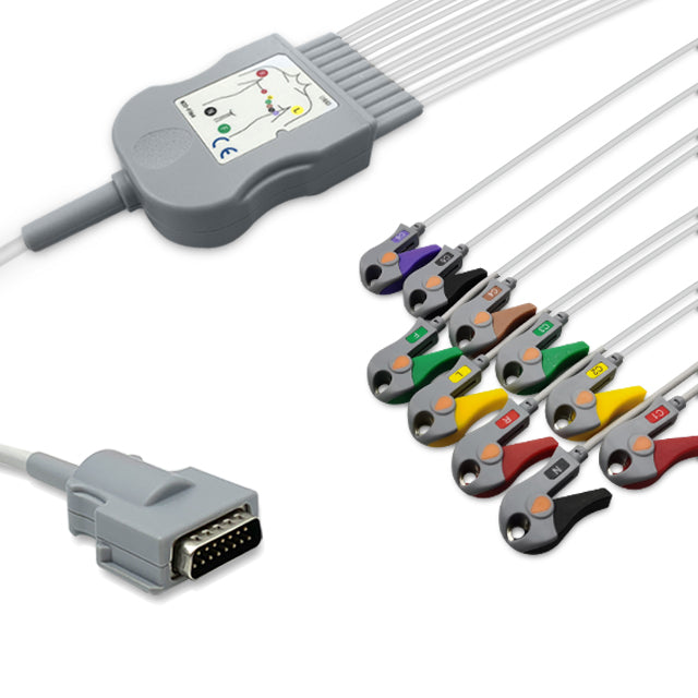 6017937 Patient Cable comp w/ Burdick - 10-Leads (IEC)