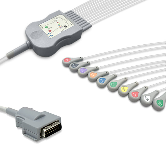 6018003 Patient Cable comp w/ Burdick - 10-Leads (AHA)