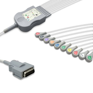 6018003 Patient Cable comp w/ Burdick - 10-Leads (AHA)