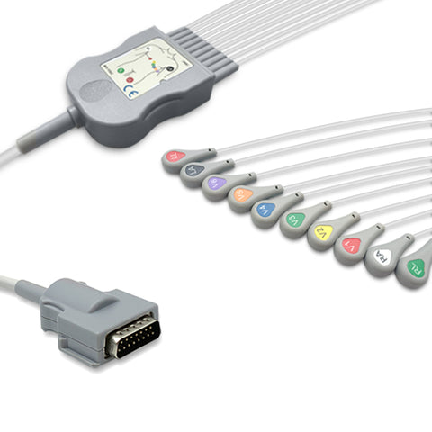6018003 Patient Cable comp w/ Burdick - 10-Leads (AHA)
