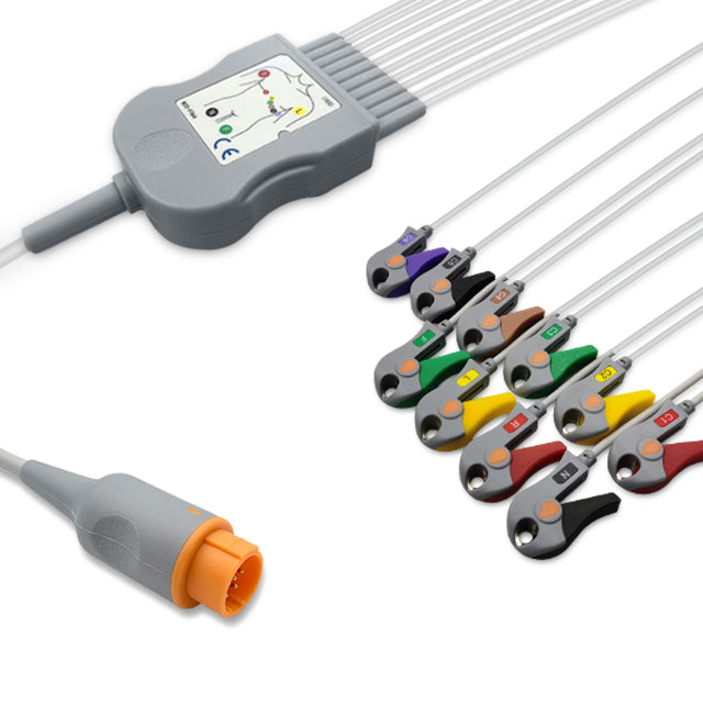 6017955 Patient Cable comp w/ Dixtal - 10-Leads (IEC)