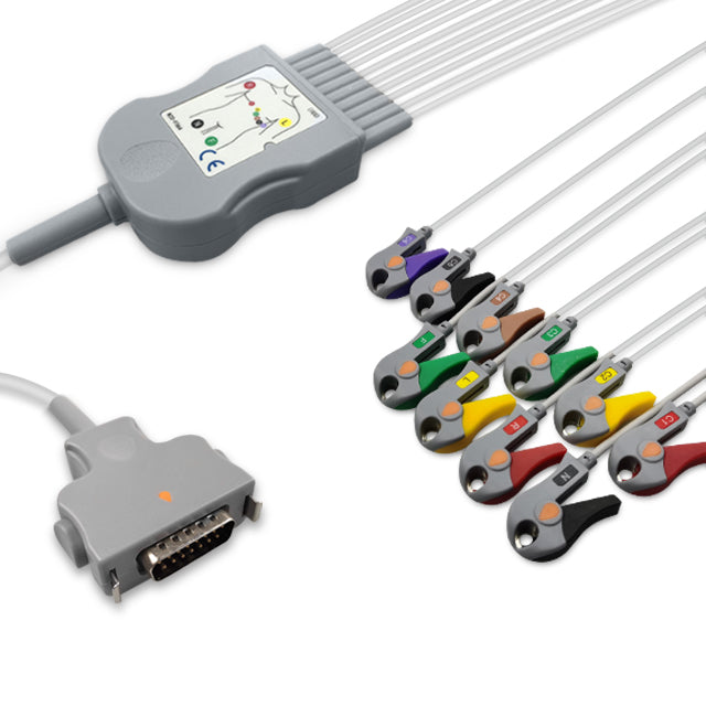 6017925 Patient Cable comp w/ Fukuda - 10-Leads (IEC)