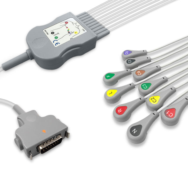 6017992 Patient Cable comp w/ Fukuda - 10-Leads (IEC)
