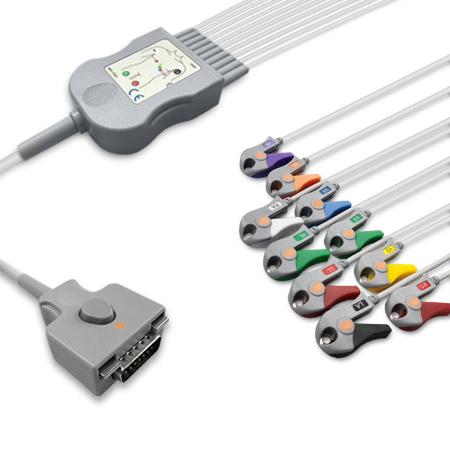 6017928 Patient Cable comp w/ Fukuda - 10-Leads (AHA)