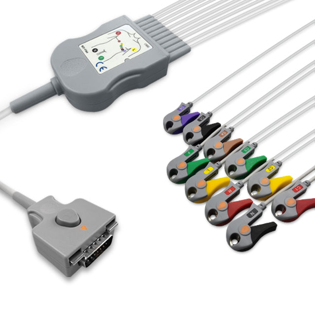 6017929 Patient Cable comp w/ Fukuda - 10-Leads (IEC)