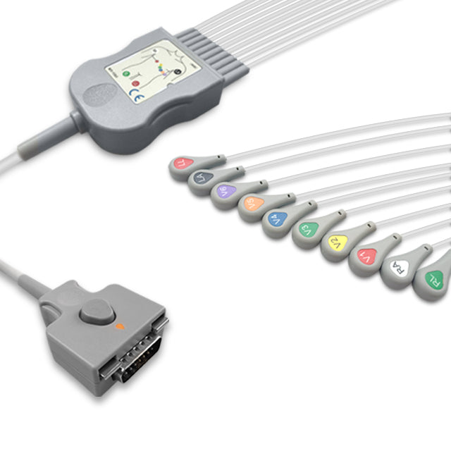 6017995 Patient Cable comp w/ Fukuda - 10-Leads (AHA)