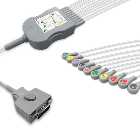 6017996 Patient Cable comp w/ Fukuda - 10-Leads (IEC)