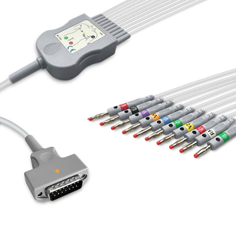 6018033 Patient Cable comp w/ GE Marquette - 10-Leads (AHA)