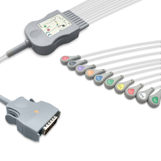 6018017 Patient Cable comp w/ Mortara - 10-Leads (AHA)