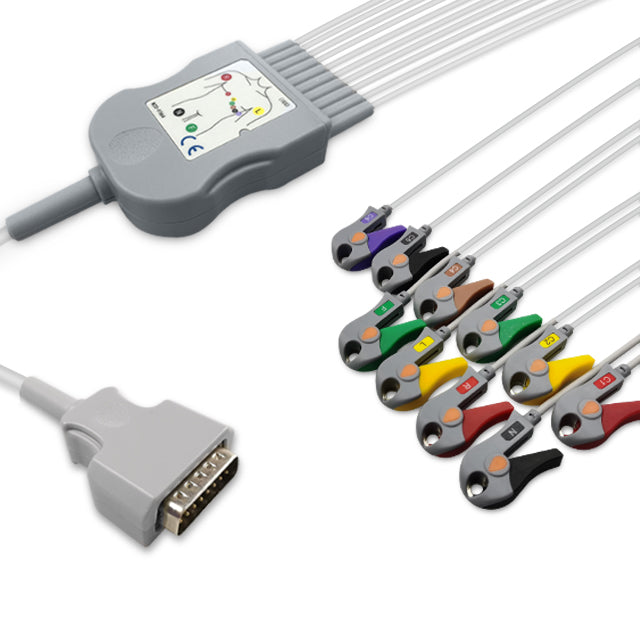 6017913 Patient Cable comp w/ Nihon Kohden - 10-Leads (IEC)