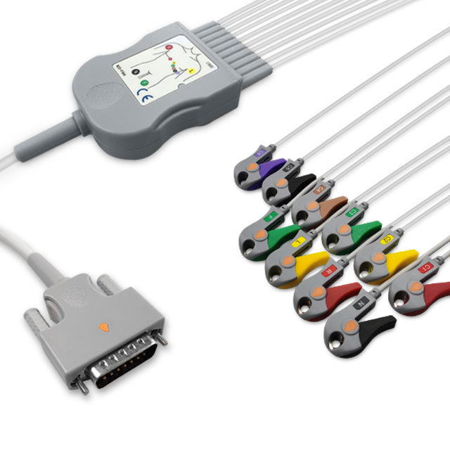 6017917 Patient Cable comp w/ Nihon Kohden - 10-Leads (IEC)