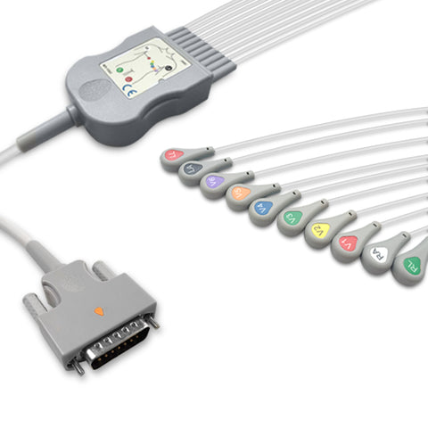 6017983 Patient Cable comp w/ Nihon Kohden - 10-Leads (AHA)
