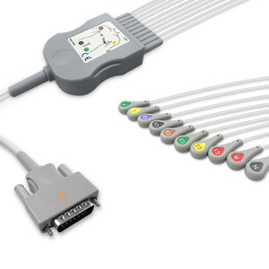 6017984 Patient Cable comp w/ Nihon Kohden - 10-Leads (IEC)