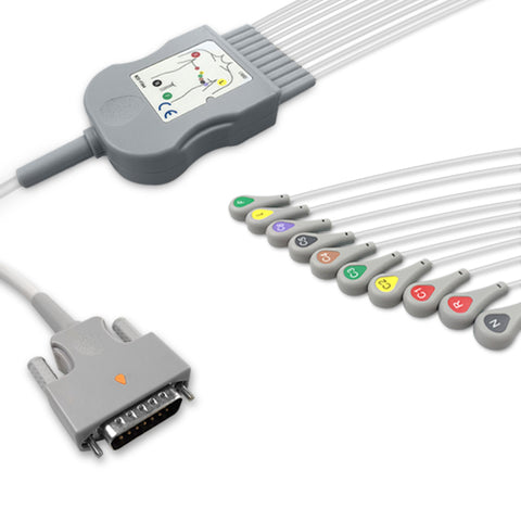 6017984 Patient Cable comp w/ Nihon Kohden - 10-Leads (IEC)
