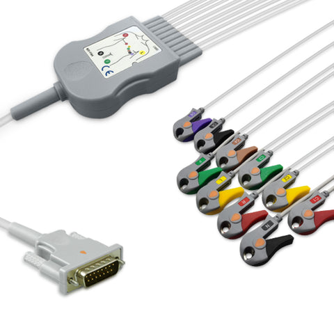 6017909 Patient Cable comp w/ Philips - 10-Leads (IEC)