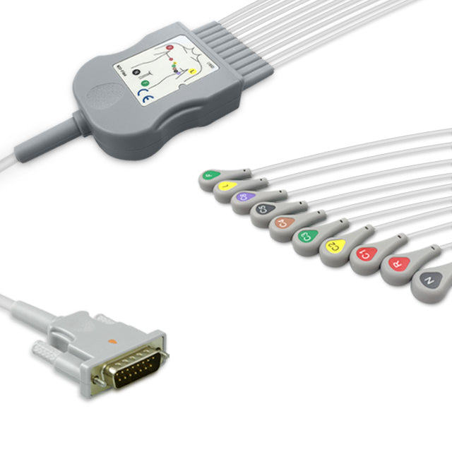 6017976 Patient Cable comp w/ Philips - 10-Leads (IEC)