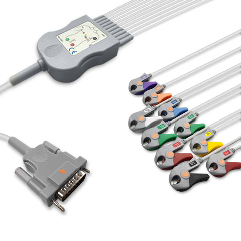 6017918 Patient Cable comp w/ Schiller - 10-Leads (AHA)