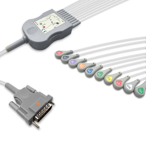 6017985 Patient Cable comp w/ Schiller - 10-Leads (AHA)
