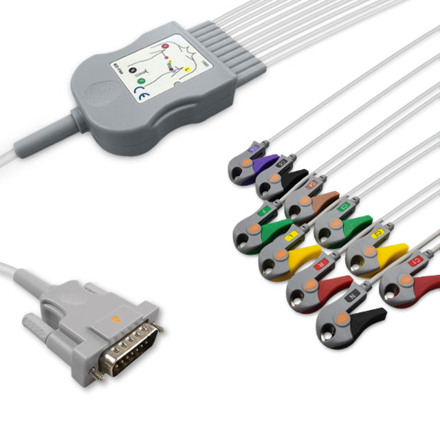 6017921 Patient Cable comp w/ Schiller - 10-Leads (IEC)