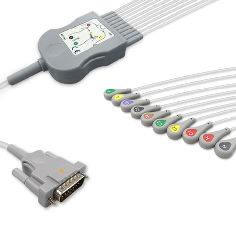 6017988 Patient Cable comp w/ Schiller - 10-Leads (IEC)