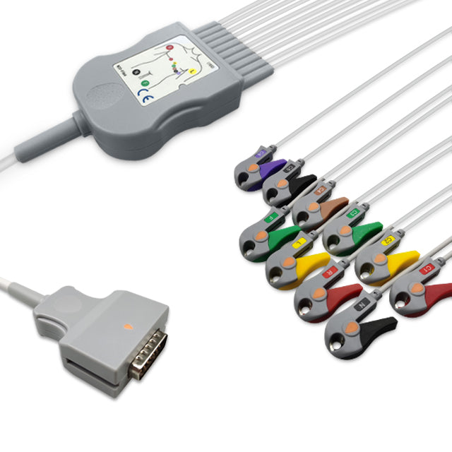 6017931 Patient Cable comp w/ Burdick - 10-Leads (IEC)