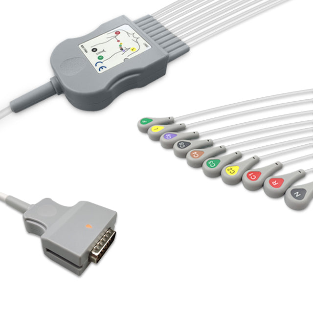 6017998 Patient Cable comp w/ Burdick - 10-Leads (IEC)