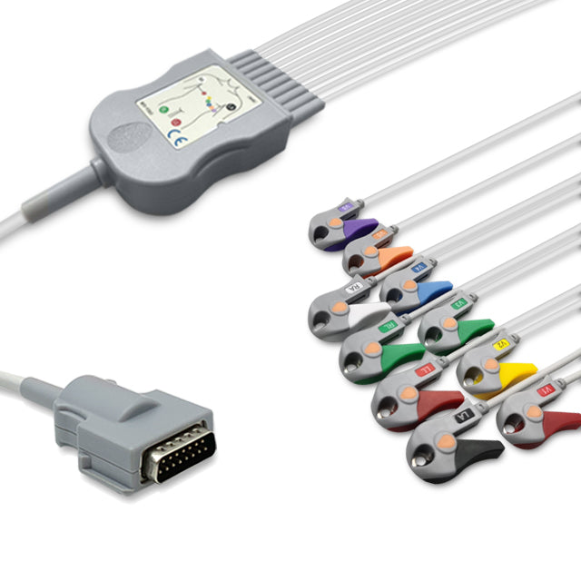 6017934 Patient Cable comp w/ Burdick - 10-Leads (AHA)