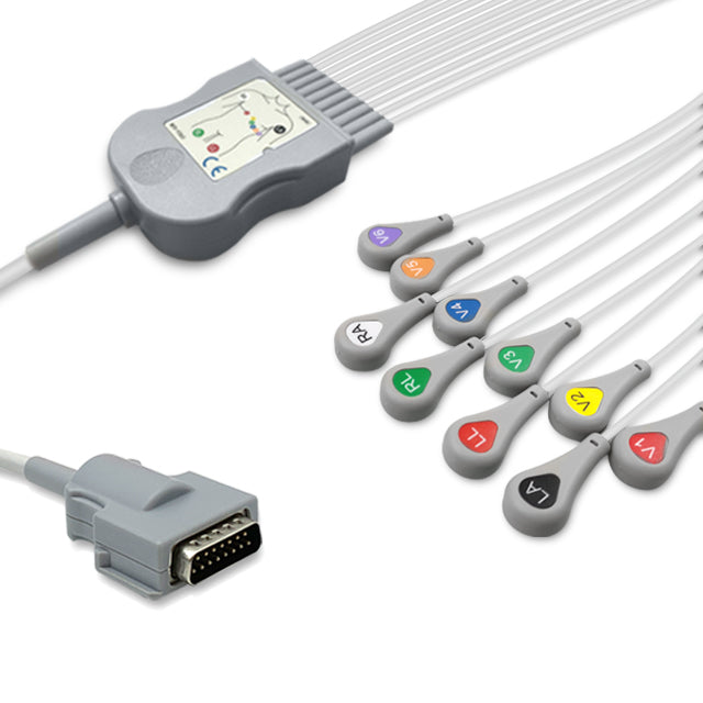 6018001 Patient Cable comp w/ Burdick - 10-Leads (AHA)