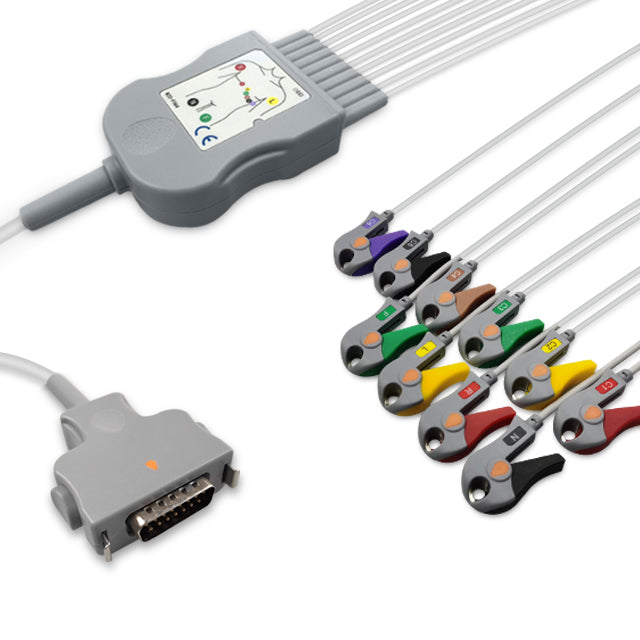 6017923 Patient Cable comp w/ Fukuda - 10-Leads (IEC)