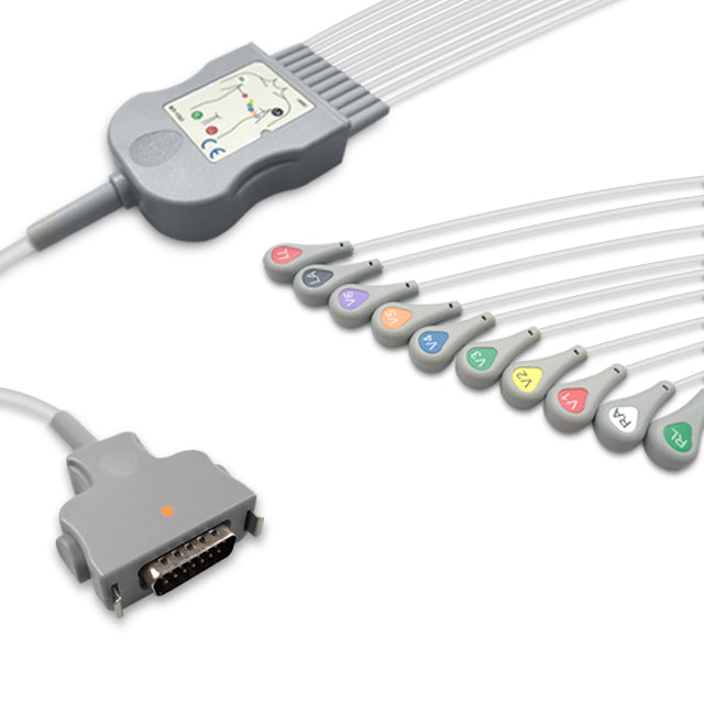 6017989 Patient Cable comp w/ Fukuda - 10-Leads (AHA)
