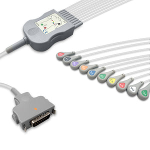 6017989 Patient Cable comp w/ Fukuda - 10-Leads (AHA)