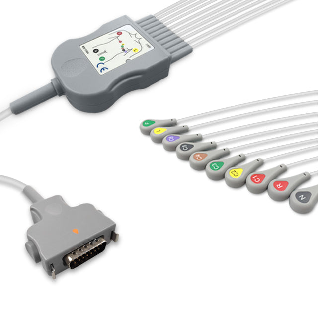 6017990 Patient Cable comp w/ Fukuda - 10-Leads (IEC)