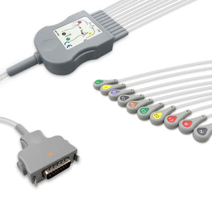 6017990 Patient Cable comp w/ Fukuda - 10-Leads (IEC)