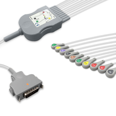 6017990 Patient Cable comp w/ Fukuda - 10-Leads (IEC)