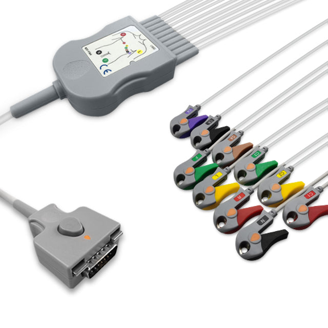 6017927 Patient Cable comp w/ Fukuda - 10-Leads (IEC)