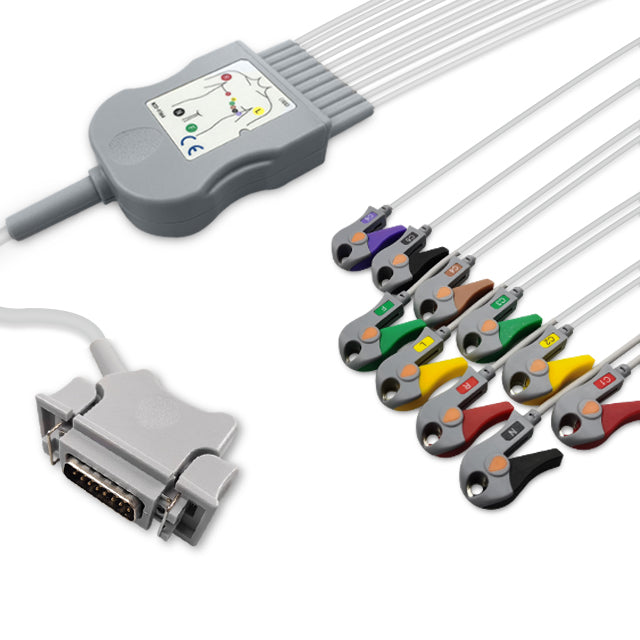 6017903 Patient Cable comp w/ GE Hellige - 10-Leads (IEC)