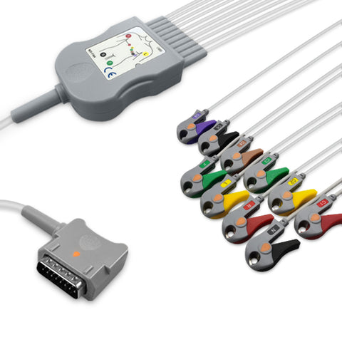 6017945 Patient Cable comp w/ Kenz - 10-Leads (IEC)