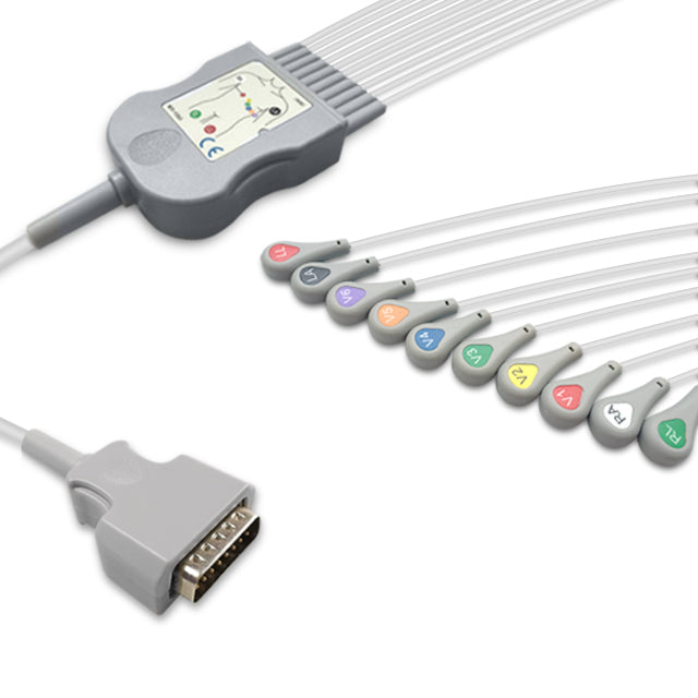 6017977 Patient Cable comp w/ Nihon Kohden - 10-Leads (AHA)