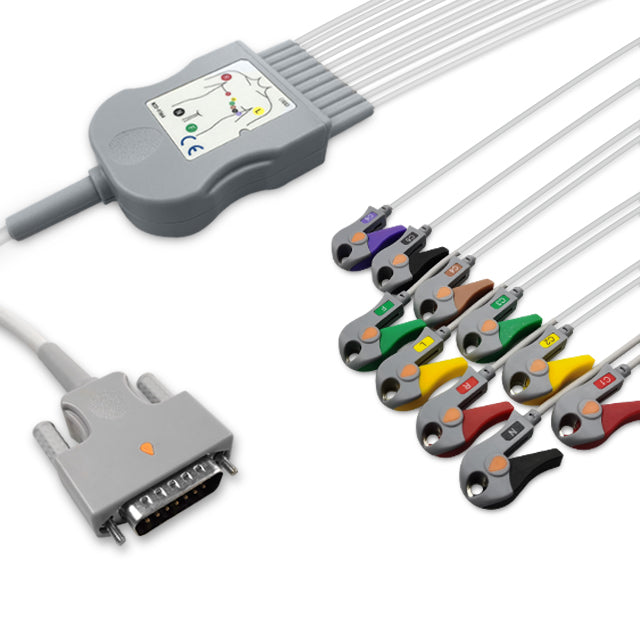 6017915 Patient Cable comp w/ Nihon Kohden - 10-Leads (IEC)
