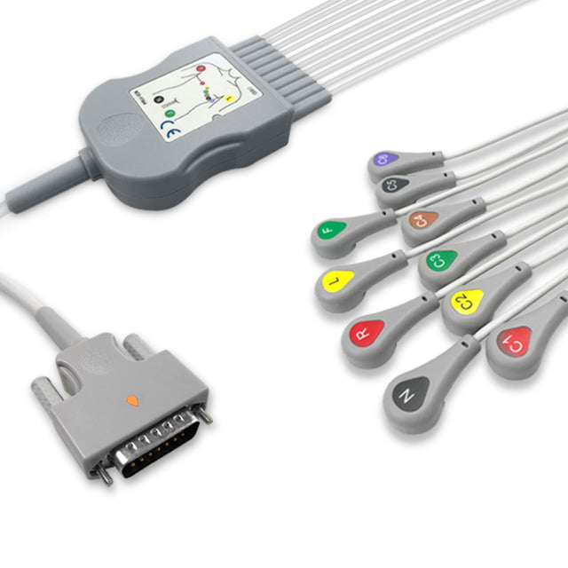 6017982 Patient Cable comp w/ Nihon Kohden - 10-Leads (IEC)