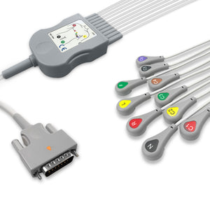 6017982 Patient Cable comp w/ Nihon Kohden - 10-Leads (IEC)