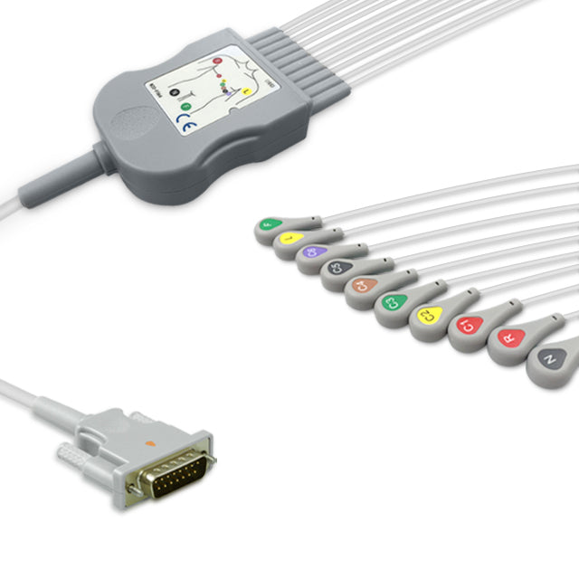 6017974 Patient Cable comp w/ Philips - 10-Leads (IEC)