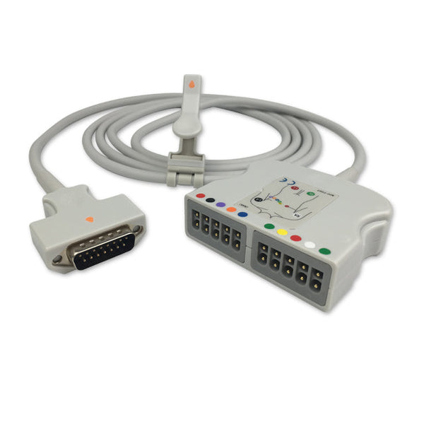 6018161 Patient Cable c/w GE Marquette - 10-Leads - 4mm Banana Plug (AHA)