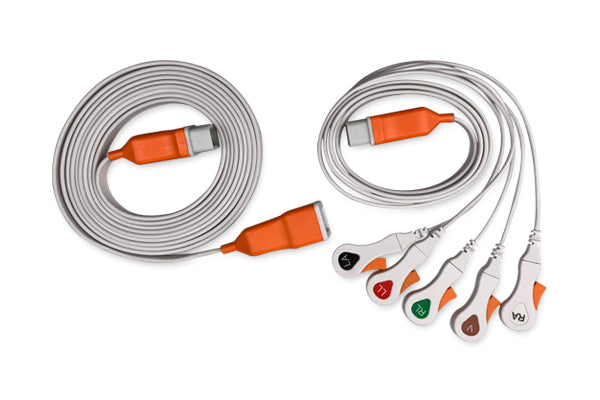 6017687 Disp. ECG Wires - COVIDIEN-Type 5-leads - Press Stud (AHA)